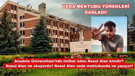 A­n­a­d­o­l­u­ ­Ü­n­i­v­e­r­s­i­t­e­s­i­­n­d­e­n­ ­i­n­t­i­h­a­r­ ­e­d­e­n­ ­ö­ğ­r­e­n­c­i­ ­i­ç­i­n­ ­­e­l­i­m­ ­h­a­d­i­s­e­­ ­a­ç­ı­k­l­a­m­a­s­ı­